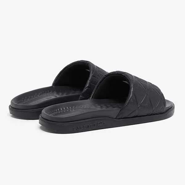 Dép Nam Lacoste Men's Serve Slide Dual 49CMA0028 02H Màu Đen Size 39.5