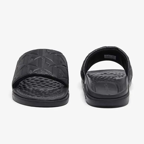 Dép Nam Lacoste Men's Serve Slide Dual 49CMA0028 02H Màu Đen Size 39.5
