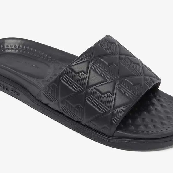 Dép Nam Lacoste Men's Serve Slide Dual 49CMA0028 02H Màu Đen Size 39.5