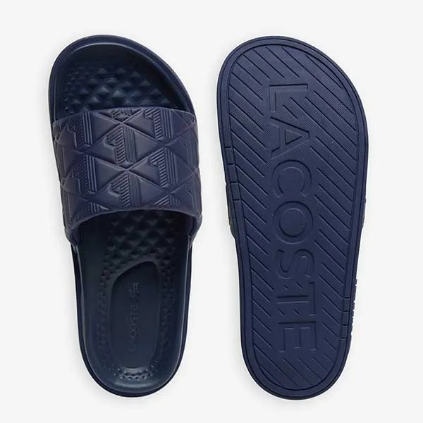 Dép Nam Lacoste Men's Serve Slide Dual 49CMA0028 95K Màu Xanh Navy Size 39.5 - Dép - Vua Hàng Hiệu