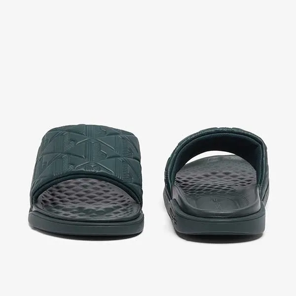 Dép Nam Lacoste Men's Serve Slide Dual 49CMA0028 DG2 Màu Xanh Lá Size 39.5