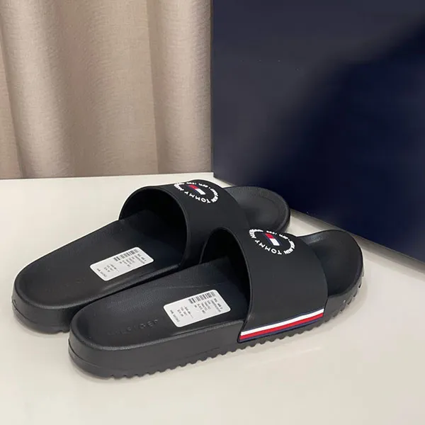 Dép Nam Tommy Hilfiger Ratri TMRATRI-H Black 001 Màu Đen Size 42