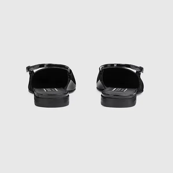 Dép Nữ Gucci Ballerina With Double G Black 762765 BNC00 1000 Màu Đen Size 36