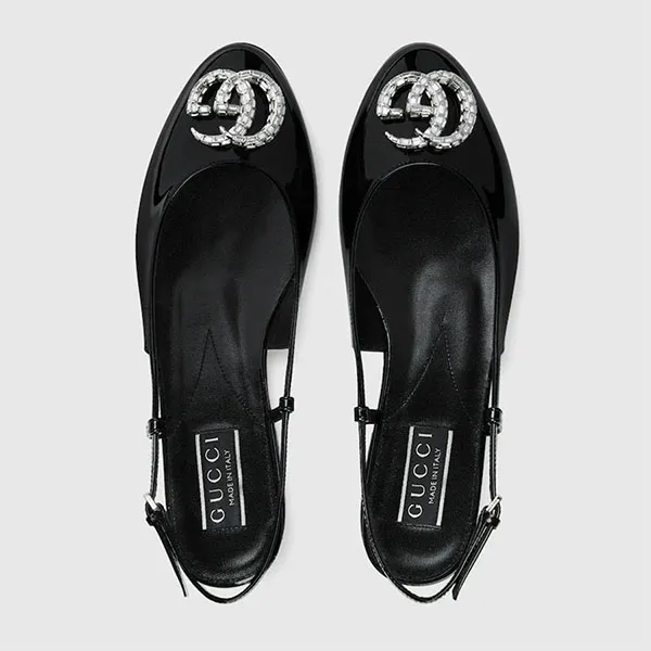 Dép Nữ Gucci Ballerina With Double G Black 762765 BNC00 1000 Màu Đen Size 36