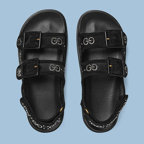 Dép Nữ Gucci GG Sandal With Crystals Black 701158-F13A0-1000 Màu Đen Size 35 - Dép - Vua Hàng Hiệu
