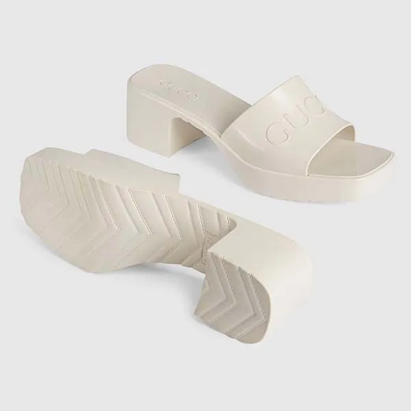 Dép Nữ Gucci Rubber Slide Sandal White 624730-J8700-9022 Màu Trắng Size 39 - Dép - Vua Hàng Hiệu