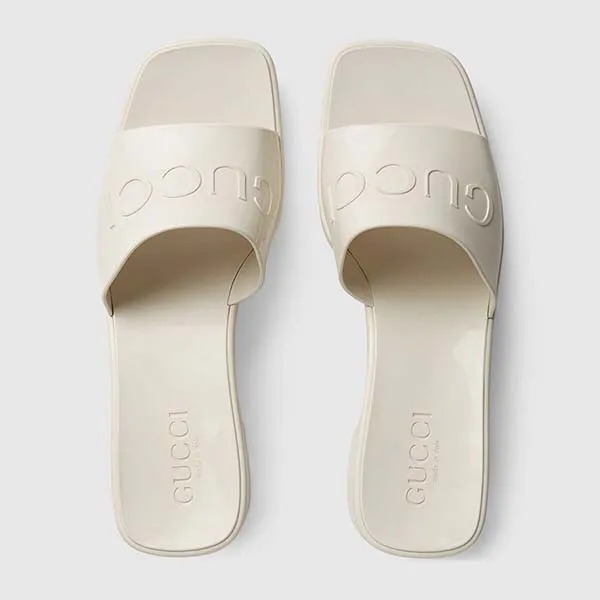 Dép Nữ Gucci Rubber Slide Sandal White 624730-J8700-9022 Màu Trắng Size 39 - Dép - Vua Hàng Hiệu