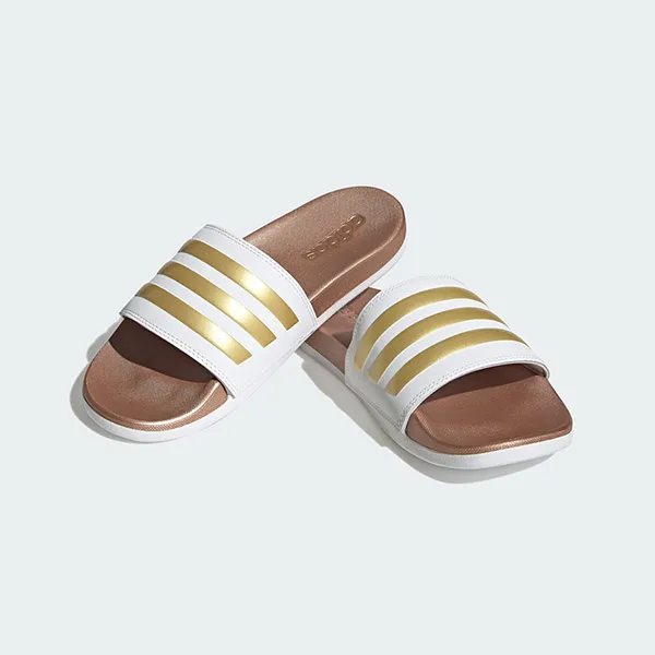 Dép Quai Ngang Adidas Adilette Comfort H03618 Màu Trắng Vàng Size 42