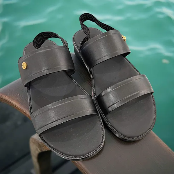 Dép Sandal Nam Versace Medusa Logo Sandals DSU7870S D4VFS Màu Đen Size 42 - Dép - Vua Hàng Hiệu