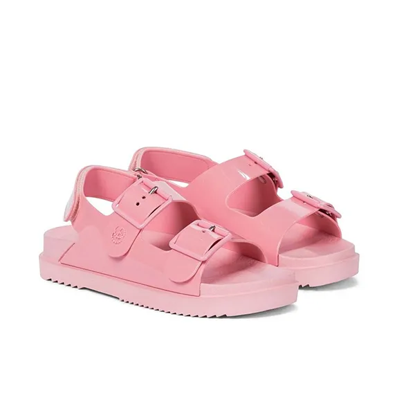 Dép Sandal Nữ Gucci Isla Buckled Rubber Màu Hồng Size 36