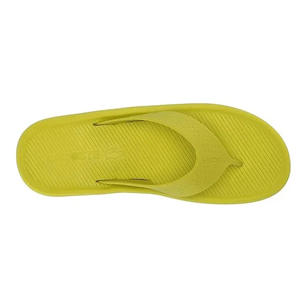Dép Xỏ Ngón Lacoste Men's Croco Sandal Màu Vàng Bơ Size 40.5