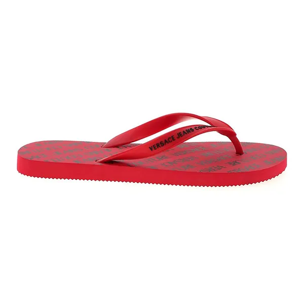Dép Xỏ Ngón Nam Versace Jeans Couture Lettering Logo Slippers In Red Màu Đỏ Size 42