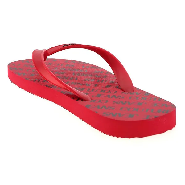 Dép Xỏ Ngón Nam Versace Jeans Couture Lettering Logo Slippers In Red Màu Đỏ Size 42