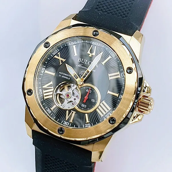 Đồng Hồ Nam Bulova Marine Star Automatic 98A272 Màu Đen