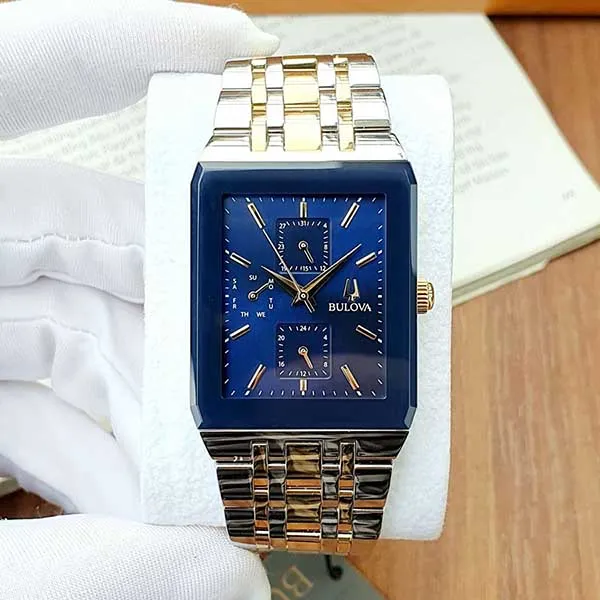 Đồng Hồ Nam Bulova Quartz 98C150 Màu Xanh Bạc