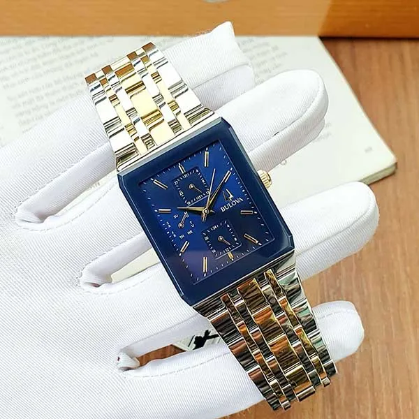 Đồng Hồ Nam Bulova Quartz 98C150 Màu Xanh Bạc