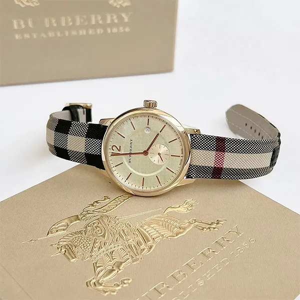 Đồng Hồ Nam Burberry The Classic Horseferry Gold 40mm BU10001 Màu Be Kẻ - Đồng hồ - Vua Hàng Hiệu