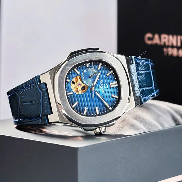 Đồng Hồ Nam Carnival 8159G-VT-DD-X Màu Xanh Bạc