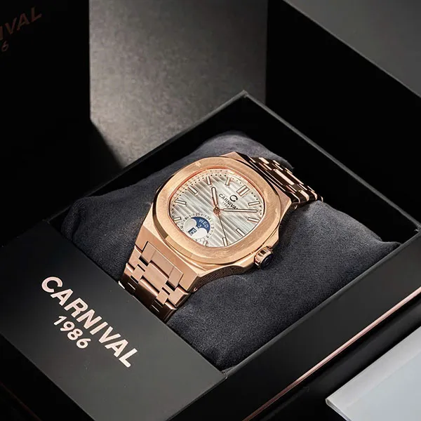 Đồng Hồ Nam Carnival Aquanus 8113G-VH-T (8113G) Màu Bạc - Vàng Hồng