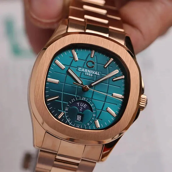 Đồng Hồ Nam Carnival Aquanus 8113G-VH-XL (8113G) Màu Xanh Lá - Vàng Hồng - Đồng hồ - Vua Hàng Hiệu