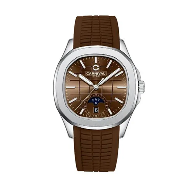 Đồng Hồ Nam Carnival Aquanus 8113G-VT-DCS-N1 (8113G) Màu Nâu Bạc