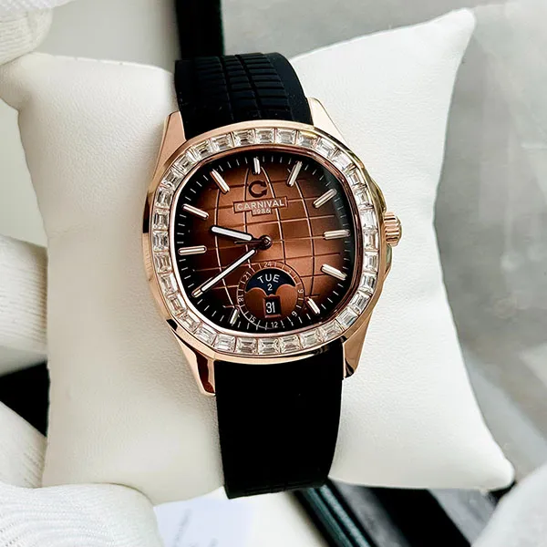 Đồng Hồ Nam Carnival Aquanus 8113G2-VH-DCS-N (8113G2) Màu Nâu - Vàng Hồng