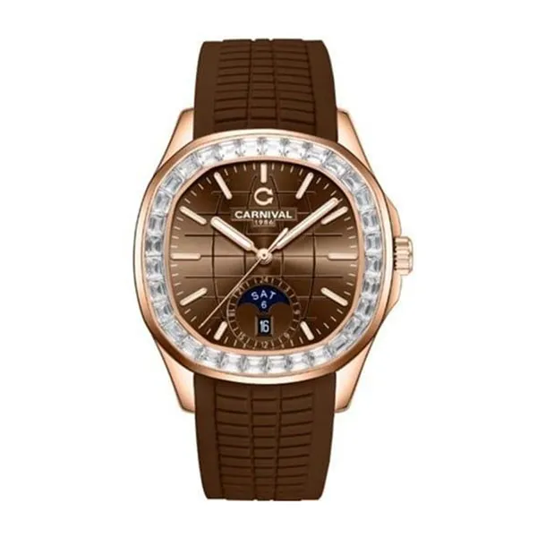 Đồng Hồ Nam Carnival Aquanus 8113G2-VH-DCS-N1 (8113G2) Màu Nâu - Vàng Hồng - Đồng hồ - Vua Hàng Hiệu