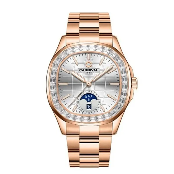 Đồng Hồ Nam Carnival Aquanus Automatic Watch 8113G2-VH-T ( 8113G2 ) Màu Vàng Hồng/Bạc