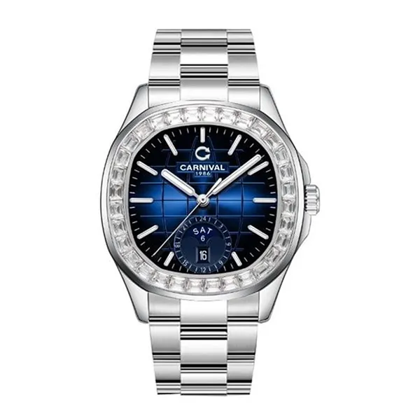 Đồng Hồ Nam Carnival Aquanus Automatic Watch 8113G2-VT-XL ( 8113G2 ) Màu Bạc/Xanh Dương
