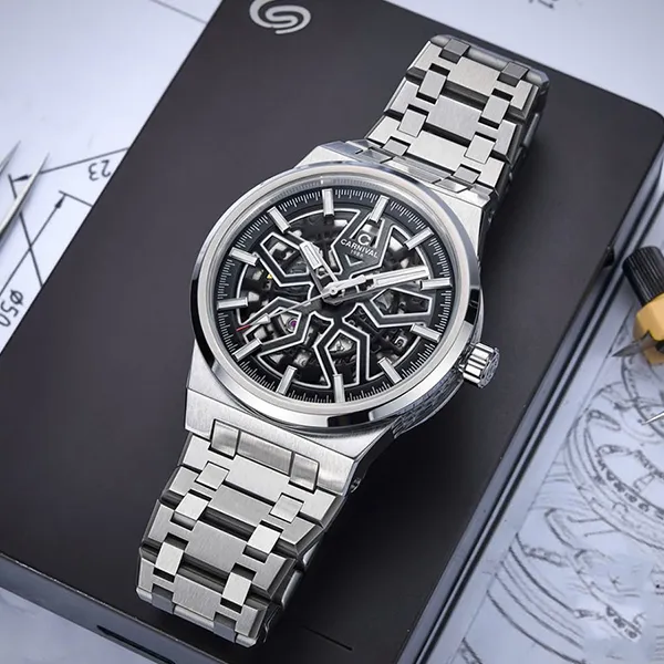 Đồng Hồ Nam Carnival Automatic 8157G-VT-D (8157G) Màu Bạc