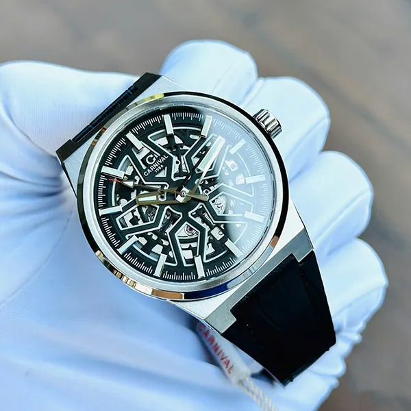 Đồng Hồ Nam Carnival Automatic 8157G-VT-DD-D (8157G) Màu Đen Bạc - Đồng hồ - Vua Hàng Hiệu