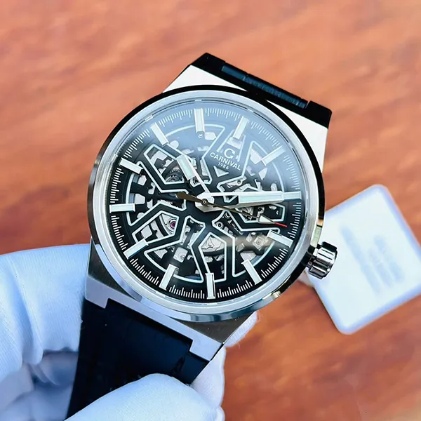 Đồng Hồ Nam Carnival Automatic 8157G-VT-DD-D (8157G) Màu Đen Bạc - Đồng hồ - Vua Hàng Hiệu
