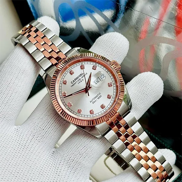 Đồng Hồ Nam Carnival Automatic Watch 8131G-CH-T (8131G) Màu Bạc Vàng Hồng