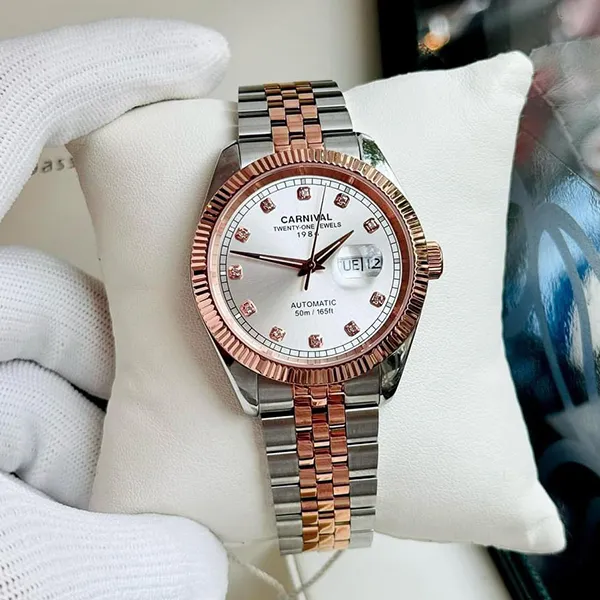 Đồng Hồ Nam Carnival Automatic Watch 8131G-CH-T (8131G) Màu Bạc Vàng Hồng
