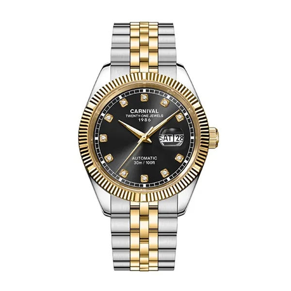 Đồng Hồ Nam Carnival Automatic Watch 8131G-CV-D ( 8131G ) Màu Demi Mặt Đen