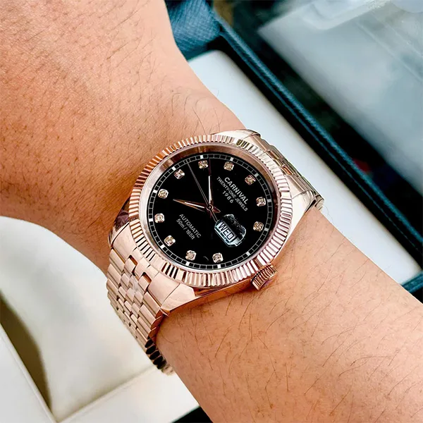 Đồng Hồ Nam Carnival Automatic Watch 8131G-VH-D (8131G) Màu Vàng Hồng Đen