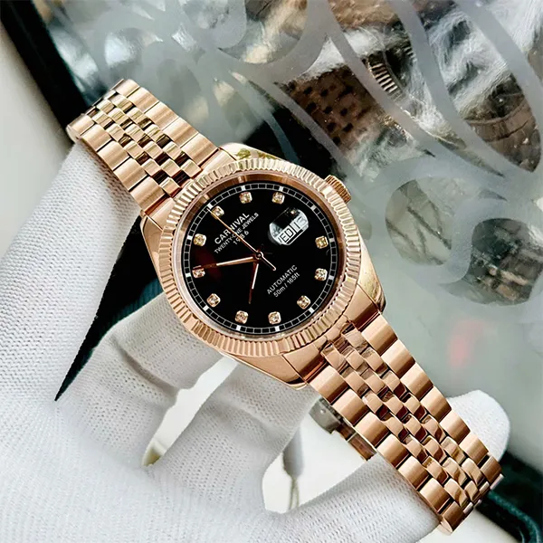Đồng Hồ Nam Carnival Automatic Watch 8131G-VH-D (8131G) Màu Vàng Hồng Đen