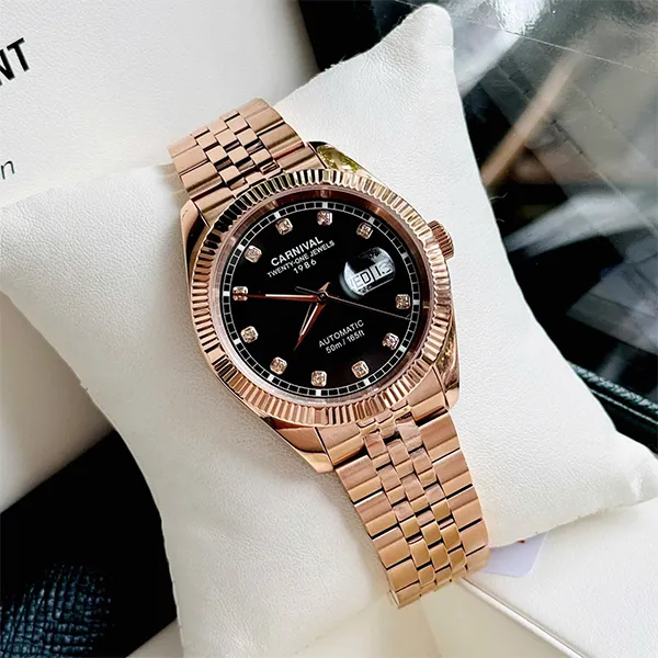 Đồng Hồ Nam Carnival Automatic Watch 8131G-VH-D (8131G) Màu Vàng Hồng Đen