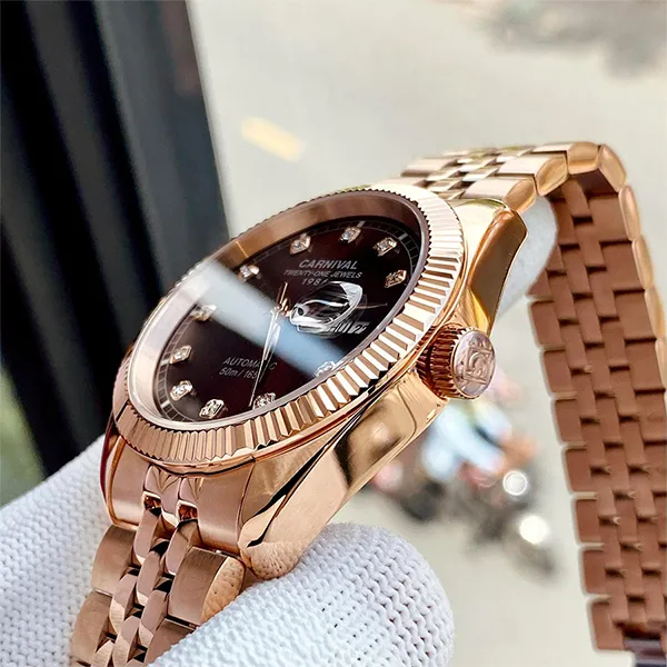 Đồng Hồ Nam Carnival Automatic Watch 8131G-VH-N (8131G) Màu Vàng Hồng Nâu