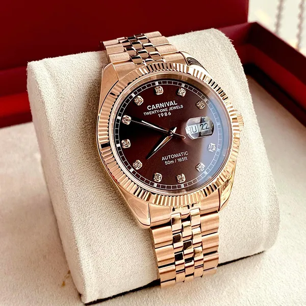 Đồng Hồ Nam Carnival Automatic Watch 8131G-VH-N (8131G) Màu Vàng Hồng Nâu