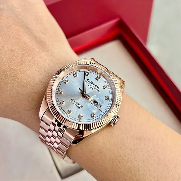 Đồng Hồ Nam Carnival Automatic Watch 8131G-VH-T (8131G) Màu Vàng Hồng Bạc