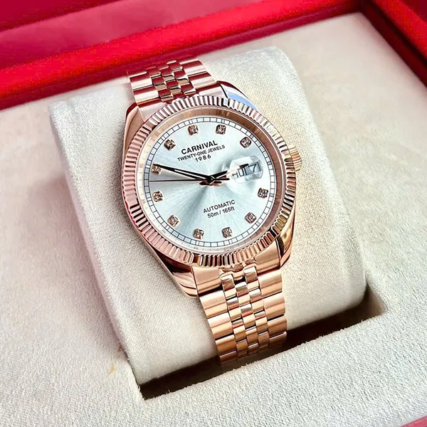 Đồng Hồ Nam Carnival Automatic Watch 8131G-VH-T (8131G) Màu Vàng Hồng Bạc