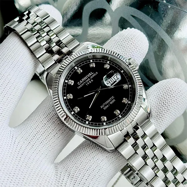 Đồng Hồ Nam Carnival Automatic Watch 8131G-VT-D (8131G) Màu Bạc Đen