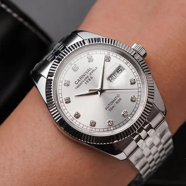 Đồng Hồ Nam Carnival Automatic Watch 8131G-VT-T (8131G) Màu Bạc