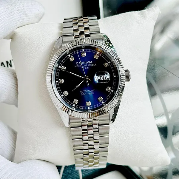 Đồng Hồ Nam Carnival Automatic Watch 8131G-VT-X (8131G) Màu Bạc Xanh Dương - Đồng hồ - Vua Hàng Hiệu