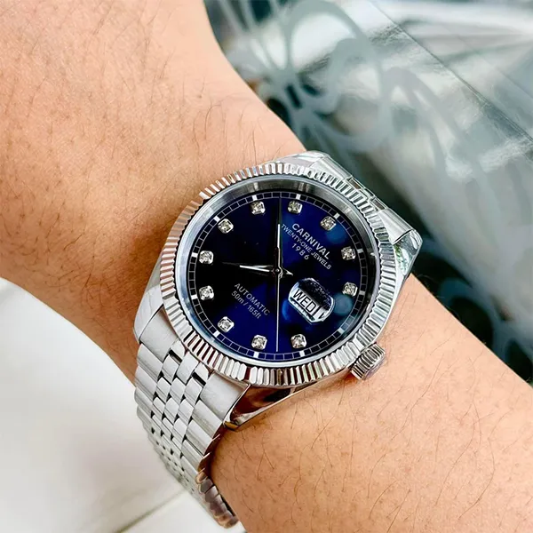 Đồng Hồ Nam Carnival Automatic Watch 8131G-VT-X (8131G) Màu Bạc Xanh Dương - Đồng hồ - Vua Hàng Hiệu