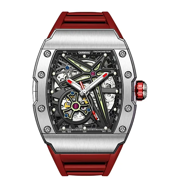 Đồng Hồ Nam Carnival Automatic Watch 8153G-VT-D2 Màu Đỏ
