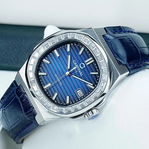 Đồng Hồ Nam Carnival Nautilus Automatic 8108G-VT-DD-X Màu Xanh Bạc
