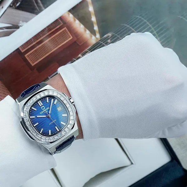 Đồng Hồ Nam Carnival Nautilus Automatic 8108G-VT-DD-X Màu Xanh Bạc