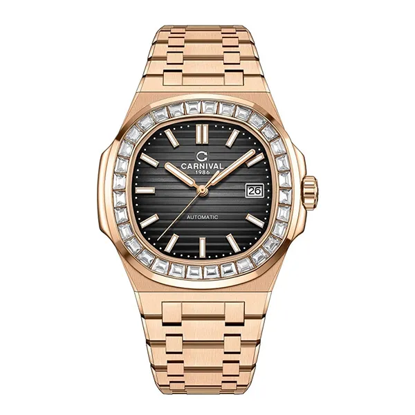 Đồng Hồ Nam Carnival Nautilus Automatic Watch 8108G-VH-D ( G8108.302.414 ) Màu Vàng Hồng/Đen